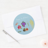 Tu Bishvat - 7 minuten Ronde Sticker (Envelop)
