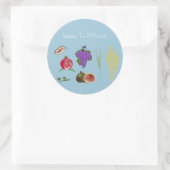 Tu Bishvat - 7 minuten Ronde Sticker (Tas)