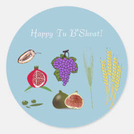 Tu Bishvat - 7 minuten Ronde Sticker