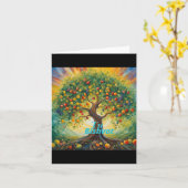 Tu Bishvat Gelukkig Nieuwjaar Voor Bomen Kaart (Gele Bloem)