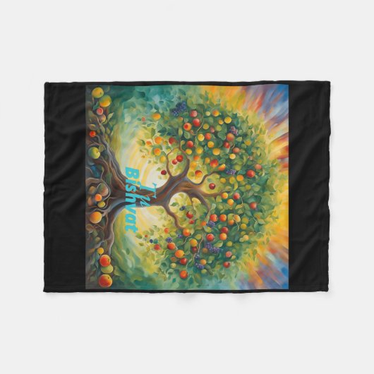 Tu Bishvat Happy New Year For Trees  Fleece Deken (Voorkant (Horizontaal))