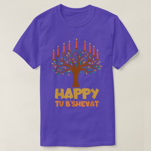Tu BiShvat Happy Tu B'Shevat T-Shirt (Design voorkant)