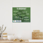 Tu Bishvat - Nieuwjaar van de bomen - in 10 Joods Poster (Keuken)