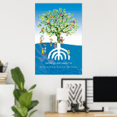 Tu B'shevat Tree Poster (Thuiskantoor)