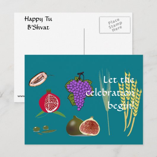 Tu B'Shvat Briefkaart (Voorkant / Achterkant)