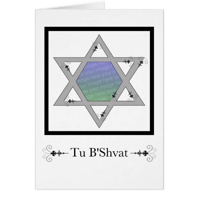 Tu B'Shvat! : ster van david-fotokaart (Voorkant)