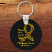 Tu Childhood Cancer Awareness Month Costume Cousin Sleutelhanger (Voorkant)