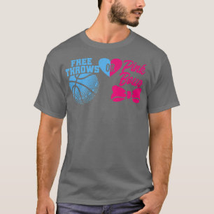 Tu Free Throws of roze Bows Gender onthullen kostu T-shirt