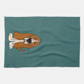 TU - Funny Basset Hound Originele Kunst Theedoek (Horizontaal)