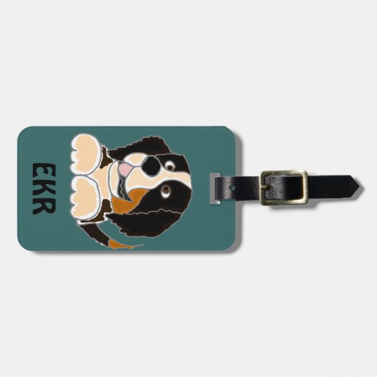 TU- Funny Bernese Mountain Dog Originele Kunst Bagagelabel (Voorkant horizontaal)