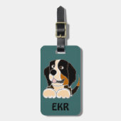 TU- Funny Bernese Mountain Dog Originele Kunst Bagagelabel (Voorkant verticaal)