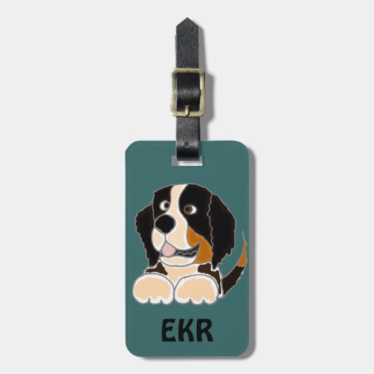 TU- Funny Bernese Mountain Dog Originele Kunst Bagagelabel (Voorkant verticaal)