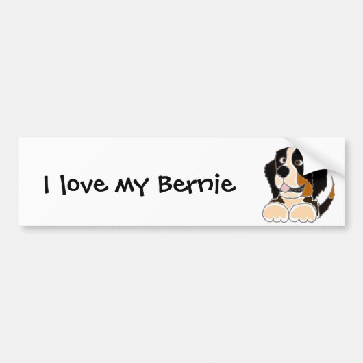 TU- Funny Bernese Mountain Dog Originele Kunst Bumpersticker (Voorkant)