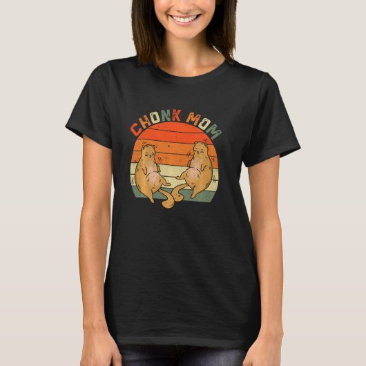 Tu Funny Overweight Chubby Chonk Cat Meme T-shirt (Voorkant)
