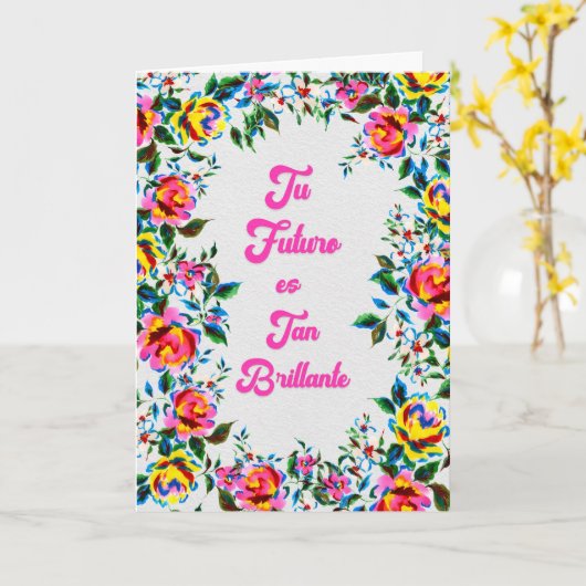 Tu Futuro Brilla con Luz Propia Felicitación Kaart (Gele Bloem)