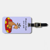 TU- Grappig wat er ook op drijft uw geit Cartoon Bagagelabel (Voorkant horizontaal)