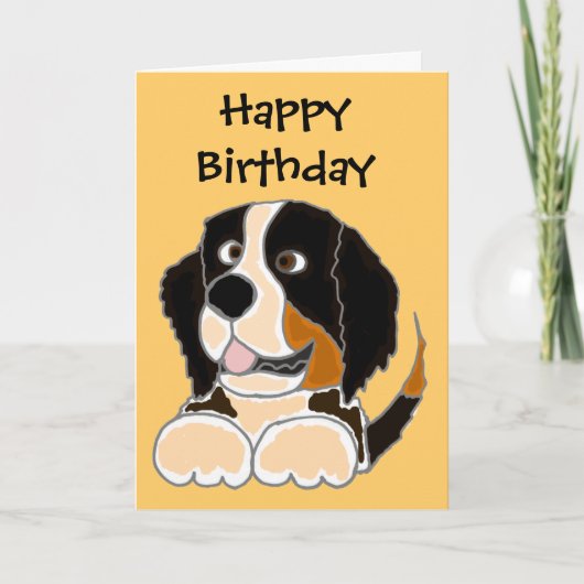 TU - Grappige Berner Sennenhond Originele Kunst Kaart (Voorkant)