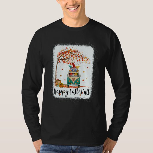 Tu Happy Fall Y'all Thanksgiving Gnome Costume Aut T-shirt (Voorkant)