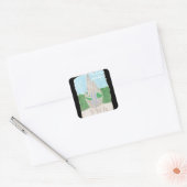 Tu Long Academy (met naam engels) Vierkante Sticker (Envelop)