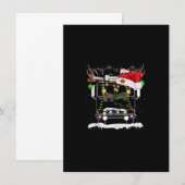 Tu Merry Kerstvuurvrachtwagen Costume Reindeer San Kaart (Voorkant / Achterkant)