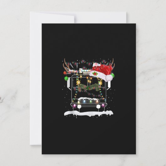 Tu Merry Kerstvuurvrachtwagen Costume Reindeer San Kaart (Voorkant)