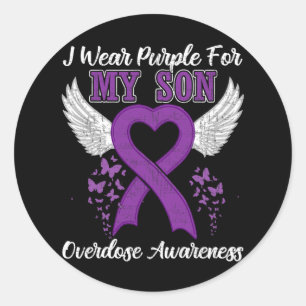 Tu Ondersteuning Overdosis Awareness Maand Kostuum Ronde Sticker