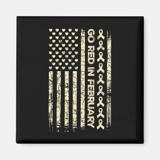 Tu Red Ribbon Heart Disease Awareness - Amerika Magneet