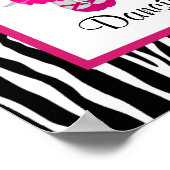 Tu Tu Cute Ballerina Kunstprint Aap Zebra Poster (Hoek)