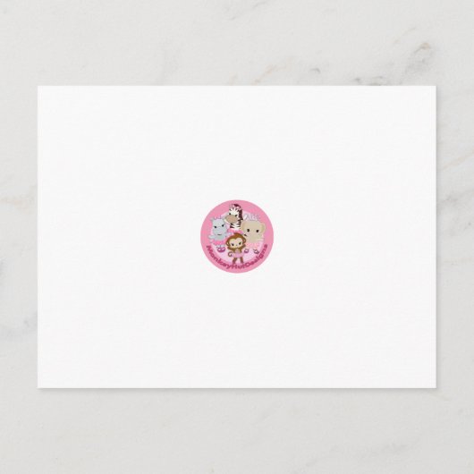 Tu Tu Schattige Ballerina Baby shower BINGO kaarte Uitnodiging Briefkaart (Achterkant)