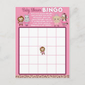 Tu Tu Schattige Ballerina Baby shower BINGO kaarte Uitnodiging Briefkaart (Voorkant)