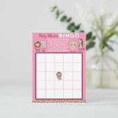 Tu Tu Schattige Ballerina Baby shower BINGO kaarte Uitnodiging Briefkaart (Staand voorkant)