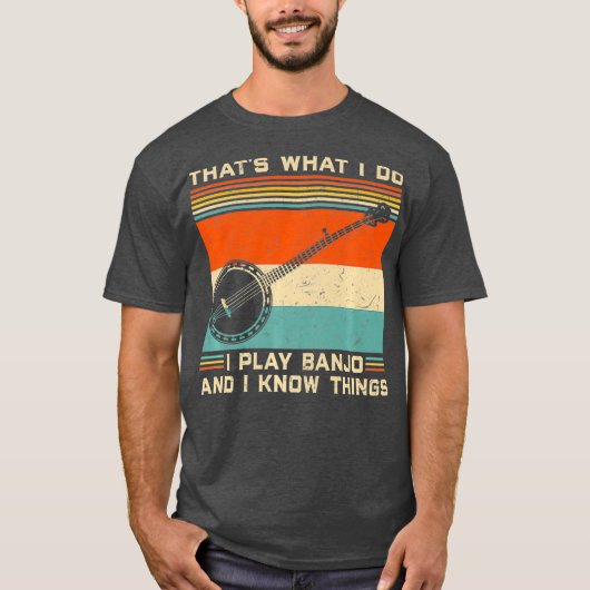 Tu Vintage Banjo Players Costume Musician T-shirt (Voorkant)