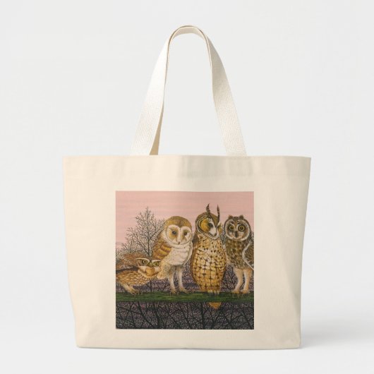 Tu-whit Tu-whooing Grote Tote Bag (Voorkant)