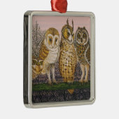 Tu-whit Tu-whooing Metalen Ornament (Rechts)