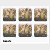 Tu-whit Tu-whooing Vierkante Sticker (Vel)