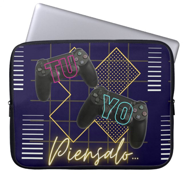 tu y yo piensalo laptop sleeve (Voorkant)
