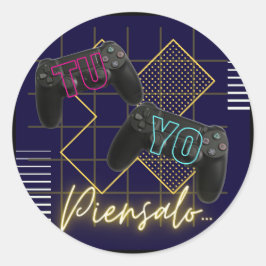 tu y yo piensalo ronde sticker