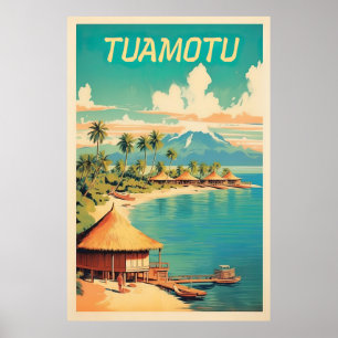 Tuamotu, Frans-Polinesië, Reizen Poster