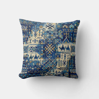 Tuareg Tifinagh Patchwork Worpdekens Kussen | Saha