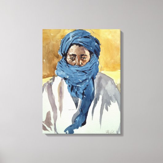 Tuareg Tribesman Timbuctoo 1991 Canvas Afdruk (Voorkant)