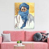 Tuareg Tribesman Timbuctoo 1991 Canvas Afdruk (Insitu (Woonkamer))