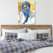 Tuareg Tribesman Timbuctoo 1991 Canvas Afdruk (Insitu (Slaapkamer))