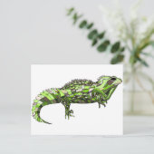 Tuatara Green Briefkaart (Staand voorkant)