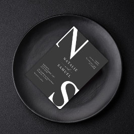 Tuatara Minimalistisch & Elegant Bold Initiaal Bru Kaart