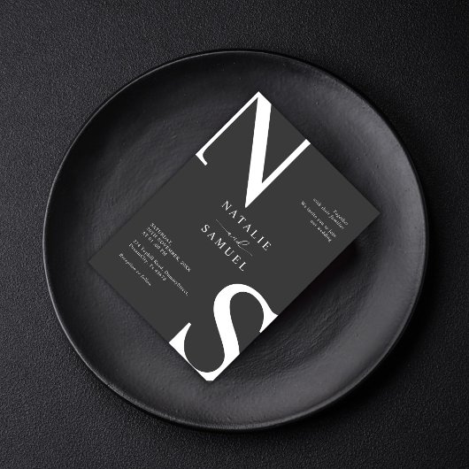 Tuatara Minimalistisch & Elegant Bold Initiaal Bru Kaart