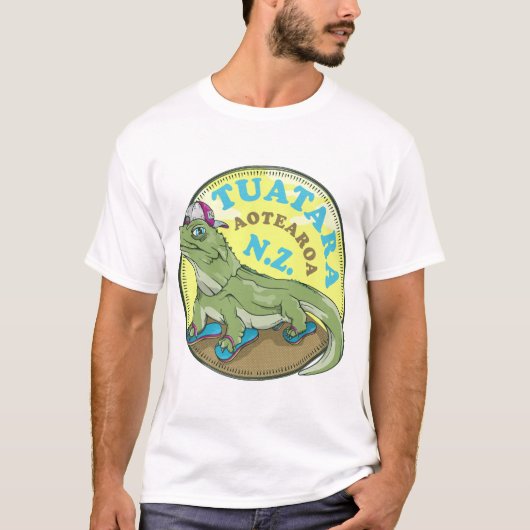 Tuatara Nieuw-Zeeland T-shirt (Voorkant)