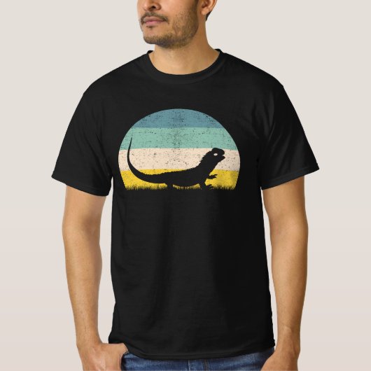 Tuatara reptiel retro t-shirt (Voorkant)