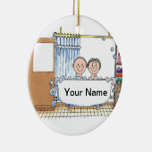 Tub tijd, paar alleen keramisch ornament (Rechts)