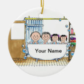 Tub tijd, twee meisjes keramisch ornament (Voorkant)