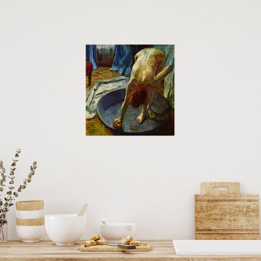 Tub van Edgar Degas Poster (Keuken)